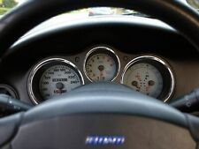 Fits Fiat Barchetta 1995-2005 3 Piece Polished Aluminum Speedometer Rings Speedo Rings