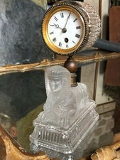 Late 19th Century Empire Baccarat Style Crystal & Bronze Sphinx Pendulum?