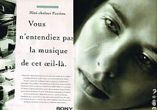 1995 ADVERTISING ADVERTISEMENT 045 SONY the Mini-Channel Hi-Fi (2 Pages)