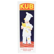 Vintage Lithographed Sheet Metal Unenamelled KUB Advertising Cleanliness Plate