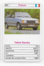 Card No. E1 - Talbot Samba