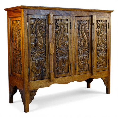 Acacia bois massif armoire - bois,