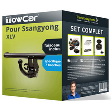 Attelage pour Ssangyong XLV 16- Amovible TowCar + Faisceau spécifique 7 broches