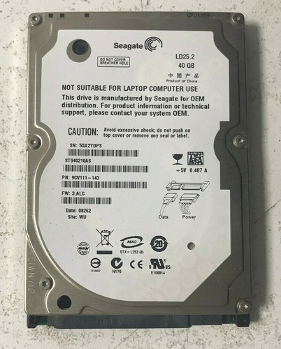 Disque dur sata 40 go - disque, 2.5"