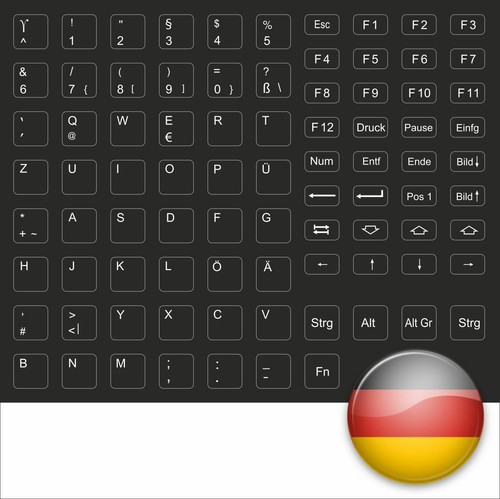 Autocollant clavier cc - de,