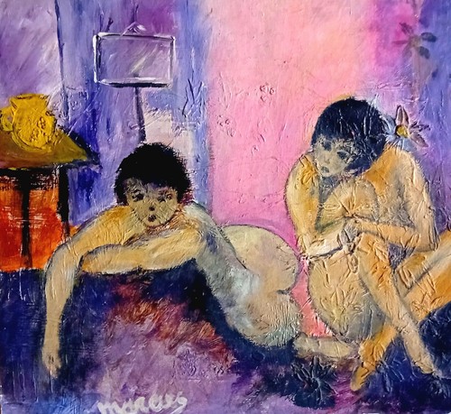 Tableau ancien canapé - ancien, nu