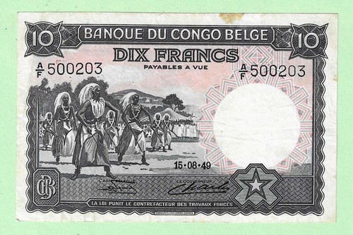 Billet congo belge 10 - billet,