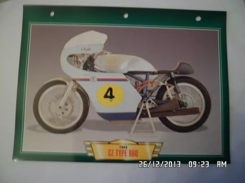 Carte fiche moto - type, 860