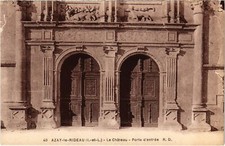 Old postcard Azay le Rideau Le Chateau porte d'entree (1407597)