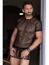 T-shirt noir sexy filet