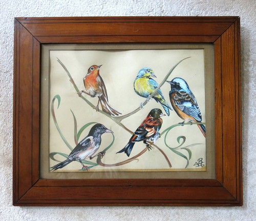Jolis oiseaux cadre - oiseaux,, ancien