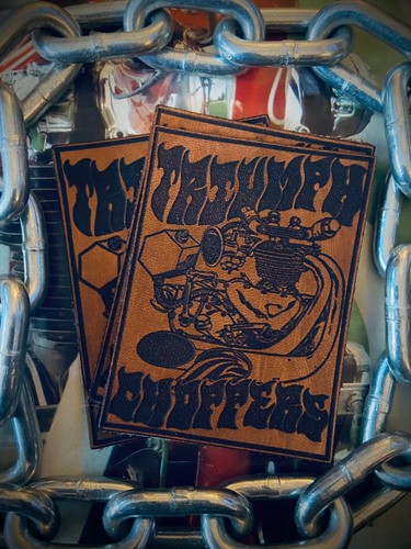 Triumph engine leather patch - triumph,