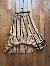 Antique women's black lace silk skirt