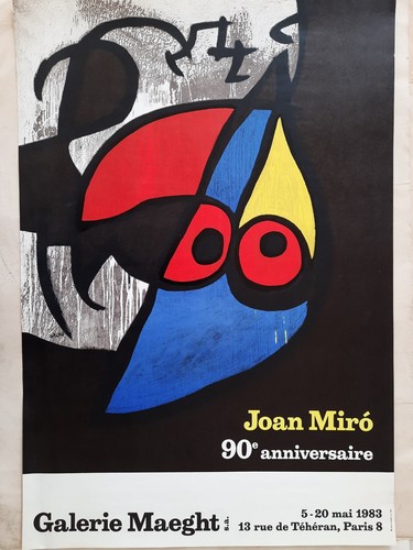 Affiche expo miro 1983 galerie - expo,