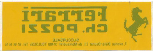 Ferrari autocollant lunette - ferrari,