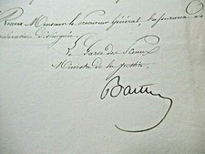 FELIX BARTHE Autographe Signé