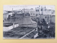 Old postcard AFRICA MOROCCO CASABLANCA PORTE MARRAKECH tent tee