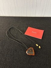 Baccarat Crystal Amber Heart Necklace