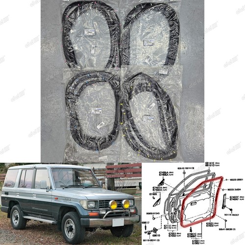 Set door rubber - door,