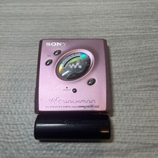 Lecteur MD portable SONY MZ-E505 Walkman rose avec étui batterie utilisé du...
