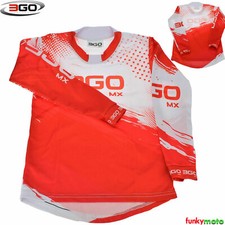 Maillot de enfant motocross chemise quad cross kart sports Jersey 3GO MX Rouge