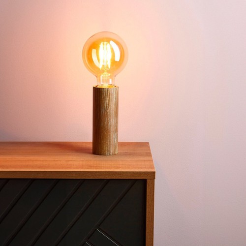 Lampe poser bois marron - -,
