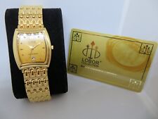 MONTRE RARE LOBOR COLLECTION PLAQUÉE OR avec DATE. 149,00€ Neuve
