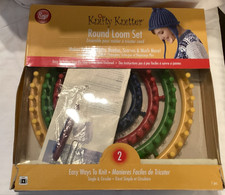 Boye Round Loom Set 4 Peg Looms Chunky Yarn Large Gauge Kit - Blankets, Booties