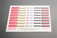 Autocollants repros barrières U.K. CASTROL, DUNLOP, FERODO... Circuit 24 Le Vrai