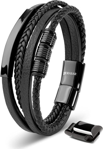 Bracelet cuir homme tressé - bracelet,