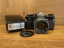 Cla D': près De Mint W/T32 Olympus OM-2 Noir Caméra à Film Auto S 50mm F /1.8/