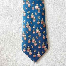 HERMES Rare Vintage Blue Poupees Russes Matriochkas Doll Twill Silk Tie 7529 IA