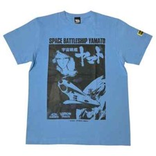SPACE BATTLESHIP YAMATO T-shirt Hardcore Chocolate Japan New Saxe Blue