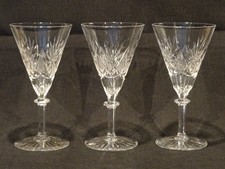 Val Saint Lambert lot de 3 verres cristal taillé modèle Eurydice ht 14,3 cm