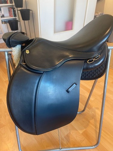 Massimo black leather saddle - leather,