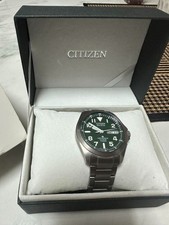 Citizen PMD56-2951 Eco-Drive Quartz Men's Watch Green Dial Analog From Japan