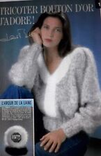 Superbe pull angora 🐇  blanc et gris🐇   sweater  white and Grey 