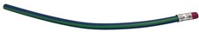 Blue and Green Striped Soft Flexible Paper Pencil with Eraser