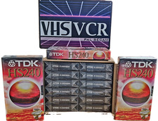 LOT 12 Cassettes Video VHS PREMIUM TDK 240 NEUVE SOUS BLISTER K7 MAGNÉTOSCOPE