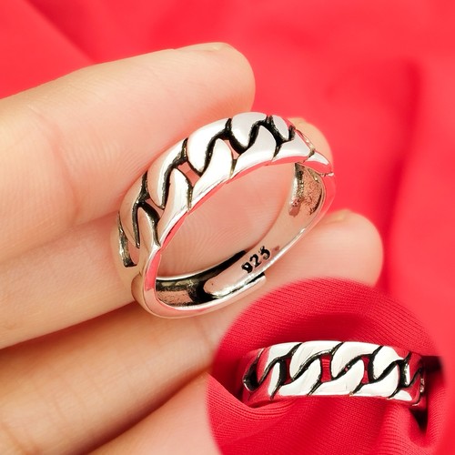 Bague chaine réglable plaqué - chaine,