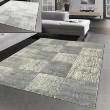 Tapis avec Carrés pour Entrée & Salon | facile d'entretien | gris