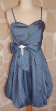 Robe de soirée bleue avec noeud neuve taille S/M marque Mimi'Show (bc)