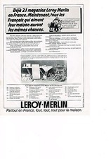 PUBLICITE  1978   LEROY MERLIN
