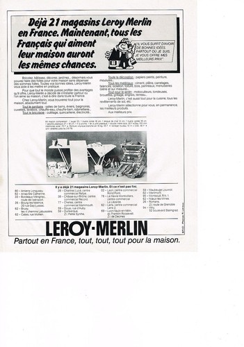 Publicite 1978 leroy merlin - 1978,