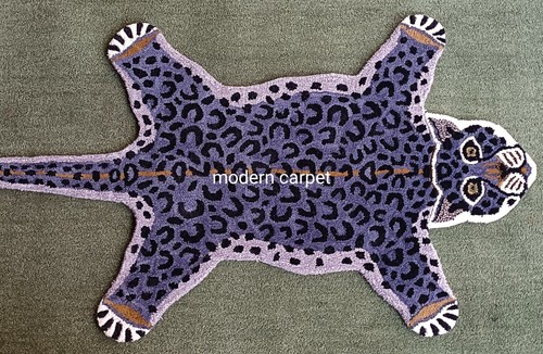 Tapis léopard 3x5 pieds fait