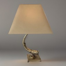 Lampe Artisanale Laiton  Corne