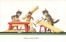 CHATS HUMANISES , le menuisier, Scions, Scions le bois,  938