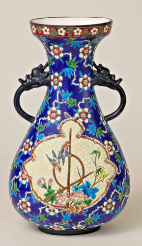 Emaux longwy vase aux - emaux,