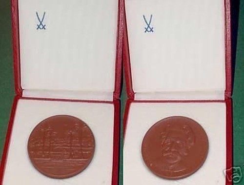 Rare gdr porcelain medal - rare,