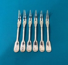 NEUF 6 fourchettes a escargots CHRISTOFLE modèle FILET CHINON métal argenté